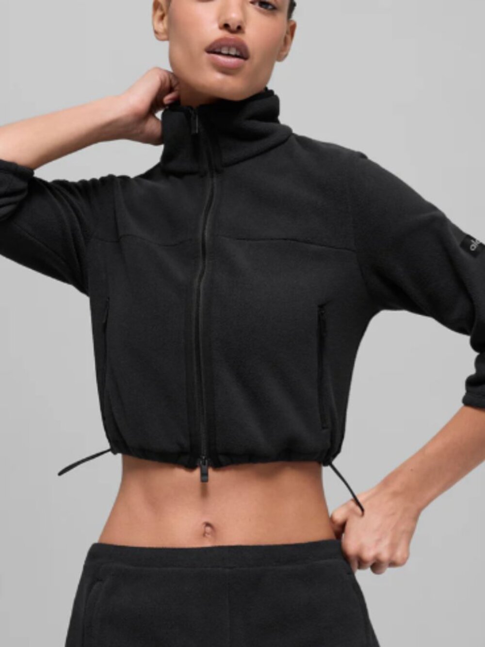 alo Polar Fleece Retreat Cropped Jacket